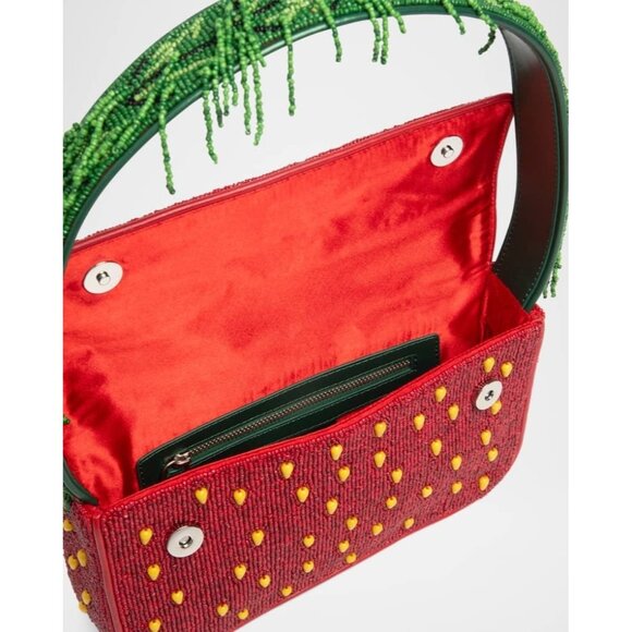 STAUD Strawberry Dream Tommy Beaded Shoulder Bag - NWT - Picture 3 of 4
